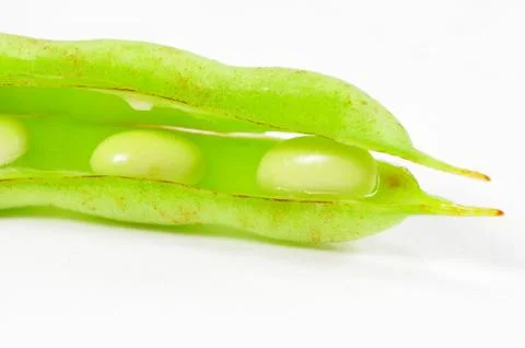 Macro shot of green beans Stock Photos