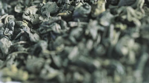 Macro shot of green tea Stock Footage 59914398