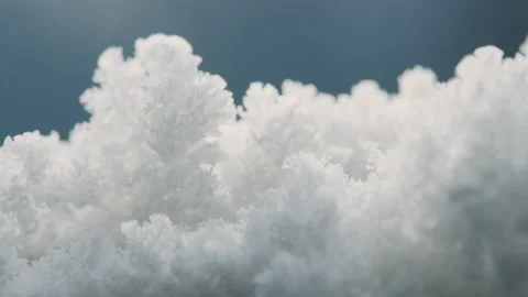 Macro shot of growing ice crystals in 4k, snow crystal, frost Stock Footage 140116031