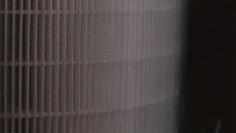 Macro shot of hands putting clean HEPA filter in air cleaner Video stock 343872602