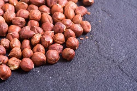 Macro shot of hazelnuts Stock Photos