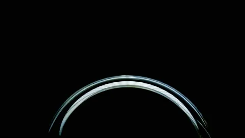 Macro shot of hemisphere of an abstract soap bubble with magical bright surface Stock Footage 146526992