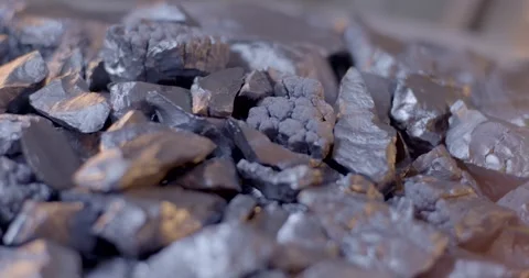 Macro Shot of High Purity Polysilicon Crystal Chunks 4K 動画素材 344052453