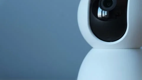 Macro shot of home surveillance camera Video stock 240324040