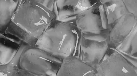 Macro shot of ice cubes, turning slowly Stock Footage 51852943
