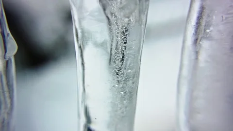 Macro shot of icicles Stock Footage 83080421