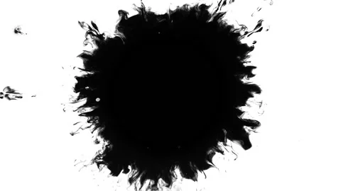 Macro shot of an ink blot fills the entire screen Stock Footage
