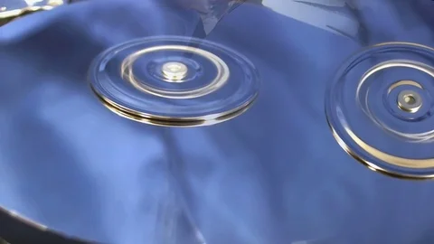 Macro shot of the inside workings of a computer hard disk drive. Stock Footage 75642255