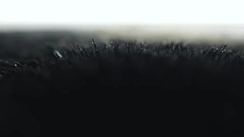 Macro Shot of Iron Dust Under Magnetic Forces Stock Footage 318239629