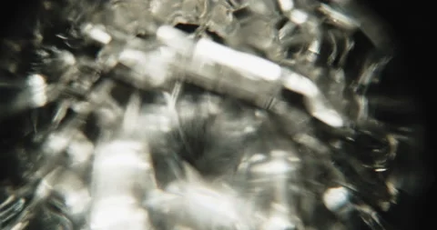 Macro Shot of Light Refraction on a Glass Crystal (Abstract) Video stock 150894084