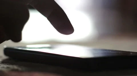 Macro shot a man using smart phone Stock Footage 64161994