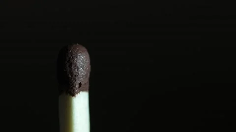 Macro shot of match on black background. Stock Footage 61361769