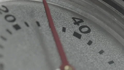 Macro shot of meat thermometer rising up Stock Footage 135295685