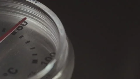 Macro shot of meat thermometer rising up 스톡 동영상 135295735