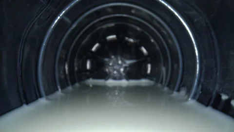 Macro shot of milk inside a plastic bottle Stock Footage 158398667