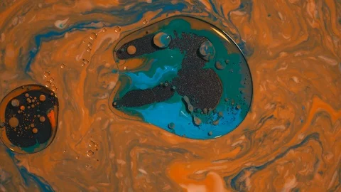 Macro shot of mixing multiple acrylic colors Stock Footage 113325861