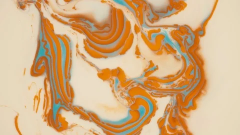 Macro shot of mixing multiple acrylic colors Stock Footage 113325870