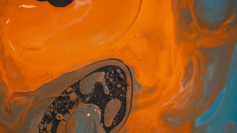 Macro shot of mixing multiple acrylic colors Stock Footage 113325884