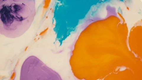Macro shot of mixing multiple acrylic colors Stock Footage 113325971
