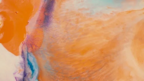 Macro shot of mixing multiple acrylic colors Stock Footage 113325979