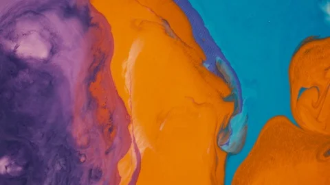 Macro shot of mixing multiple acrylic colors Stock Footage 113325986