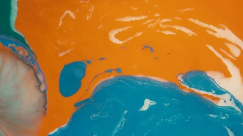 Macro shot of mixing multiple acrylic colors Stock Footage 113326030