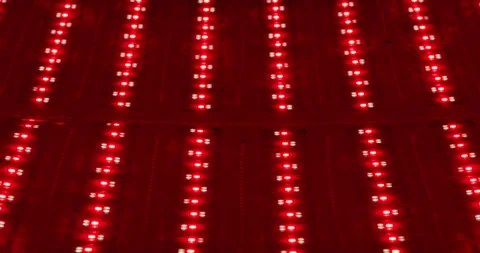 Macro shot of multicolored RGB diode blinking lights. LED colored dots led light Stock Footage 248260513