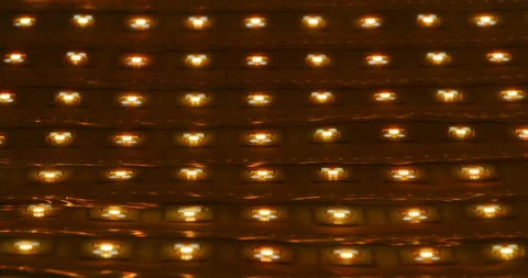 Macro shot of multicolored RGB diode blinking lights. LED colored dots led light Stock Footage 248754205