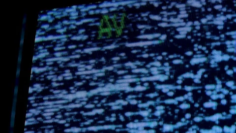 Macro shot of an old analog TV screen. Analogue retro TV settings menu in 스톡 동영상 146188293