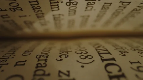 Macro shot of an old book Stock-Footage 112225760