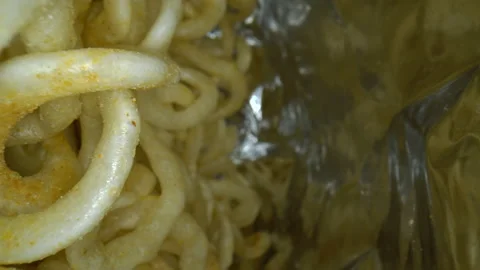 Macro shot onion rings in a package Stock Footage 158899237