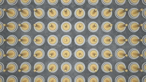 Macro shot of processor pins.CPU close up. Flying over the circuit board and Stock Footage 117038211