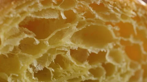 Macro shot of puff pastry bakery product 스톡 동영상 168174161