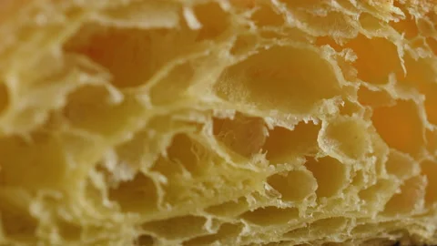 Macro shot of puff pastry bakery product 스톡 동영상 168174384