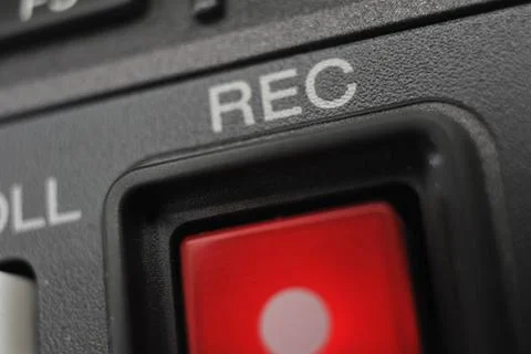Macro shot of the Record button Macro shot of the red color Record button.... Stock Photos