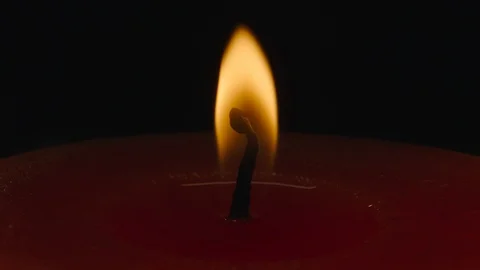Macro shot of a red candle Stock-Footage 112224210