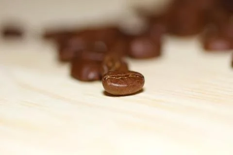 Macro shot of roasted coffee beans Stock Photos