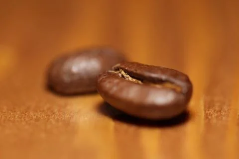 Macro shot of roasted coffee beans Stock Photos