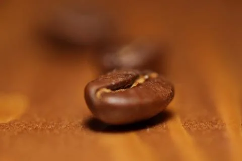 Macro shot of roasted coffee beans Stock Photos