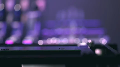 Macro shot of robotic arm assembling printed circuit board Stock Footage 129671059