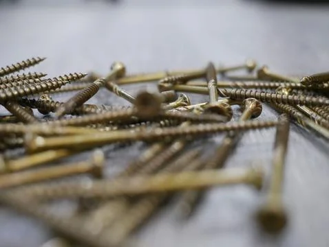 Macro shot of screws Stock Photos