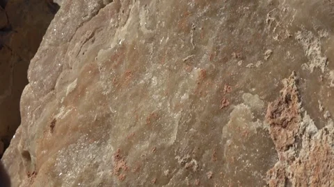 Macro shot of smooth calcite mineral formation in stone Stock-Footage 344971754