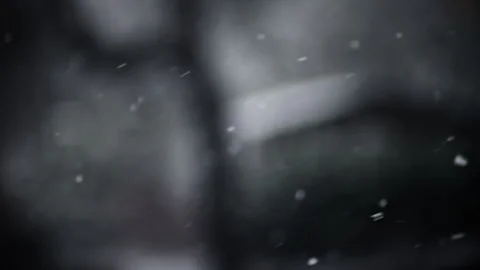 Macro shot of snow with a dark background Stock Footage 268692931
