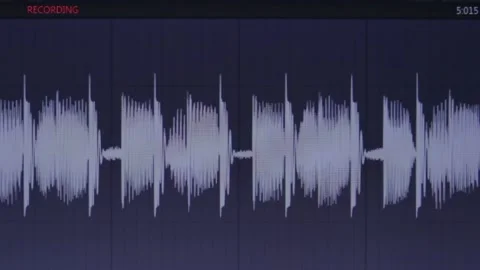 Macro shot of a sound manager, testing a sound wave. Video stock 154595740