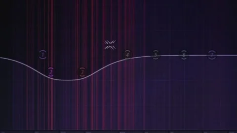 Macro shot of a sound manager, which reduces and increases the sound frequencies Video stock 154595781