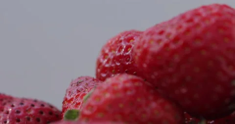 Macro shot of strawberries. Stock-Footage 135631561