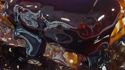 Macro Shot of Syrup Pouring Over Peruvian Turron de Doña Pepa. Stock Footage 341441010