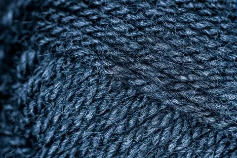 Macro shot of the texture of a string bright blue rope 스톡 사진