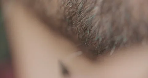 Macro Shot of Tweezers Pulling White Facial Hair – Close-Up on Skin and Texture Stock Footage 313065963