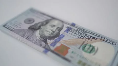 Macro shot of us dollars. Stock Footage 173616601